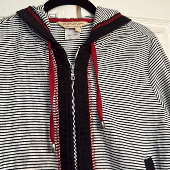 Vintage Norm Thompson striped hoodie size S/P - Picture 3 of 9
